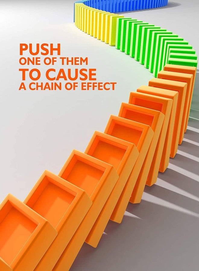 URM قطار دومينو URM®، مجموعة مكعبات دومينو مكونة من 60 قطعة، مجموعة مكعبات بناء وتكديس دومينو للأطفال من عمر 3 إلى 7 سنوات، هدايا إبداعية للأولاد والبنات - Image 5